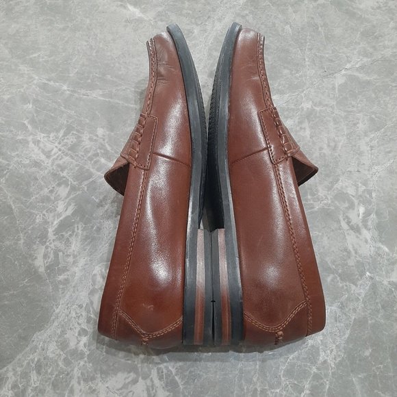 COPY - COLE HAAN Grand OS Men's Pinch Hand Sewn Brown Leather Penny Loafers Siz… - Picture 6 of 8